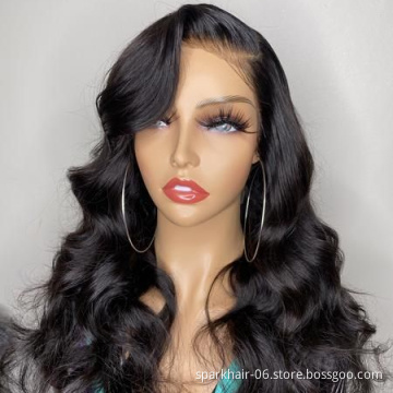 Wholesale Raw Unprocessed Pre-Plucked Peruvian Virgin Human Hair Invisible Hd 360 Lace Frontal Wigs Silk Straight Wave Wig